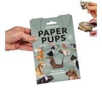 DIY Paper Cats Kit,50 Sheets DIY Origami Paper to Fold Cute Cat Figures,Fun Craft Activity for Adults & Kids,Fun 3D Papers Dog,Cat,Dinosaur Models,Desk Decoration & Gift for Cats Lovers (Dog)