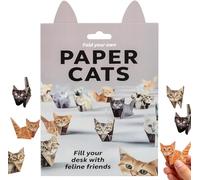 DIY Paper Cats Kit - 50pcs DIY 3D Origami Paper to Fold Cute Cat Figures, Fun Craft Activity, Creative Origami Animal Craft Kit, Handmade Desk Decoration & Gift for Pets Lovers