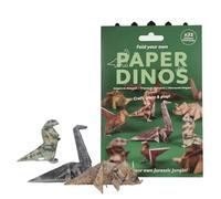 DIY Paper Cats Kit, 50PCS DIY Paper Cat Craft Kit, Creative Origami Animal Craft for Adults & Kids, Papers Models Decorative Craft Set, Desk Decoration Gift for Cats Dogs Dinosaurs Lovers (Dinosaur)
