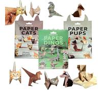DIY Paper Cats Kit, Cute Cat 3D Origami, Creative Dog/Dinosaur Model Making, Origami Set for Kids Adults for Fun Diy Activities, Office Decoration, and Family Relaxation Art Projects (150PCS) (150pcs)