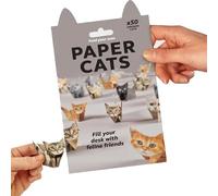 DIY Paper Cats Kit, Cute Kitten Origami Papercraft Kit, 50 Sheets Cat Origami Papers to Fold, Creative Papers Sculpture Desktop Origami with Clear Easy Instructions, for Adults, Kids (Cat)