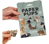 DIY Paper Cats Kit, Fun 3D Paper Dog & Cat & Dinosaur Models, Cute Kitten Origami Papercraft Kit, 50 Cute Cats Origami Papercraft Kits, Animal Papers Sculpture for Teens & Adults (Dog)