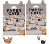 DIY Paper Cats Origami Kit 2pack,Cute Animals Shaped 3D Origami Kit,Christmas Decoration Kits,Fold Your Own Papers Cat,Christmas Gifts for Men,Women (Cats)