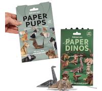 DIY Paper Cats Origami Kit, 3D Handmade Origami Cat Model, Origami Animal Shaped Decoration Kit, Cut Animal Papercraft Model for Beginners, Creative Cat Origami Set (2pcs-c)