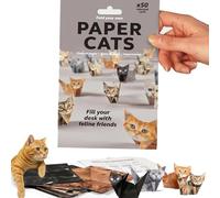 DIY Paper Cats Origami Kit, 3D Origami Kit, 50 Sheets DIY Creative Origami Animal Kit, Fold Your Own Paper Cats, Origami Animal Shaped Decoration Kit, Fun Craft Activity