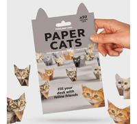 DIY Paper Cats Origami Kit 50 Sheets 3D Origami Cat, Dogs & Dinosaurs, Fun Craft Kit for Kids 6-12 & Adults, Creative Paper Animal Decoration & Gift for Pet Lovers (Cats-50pcs)