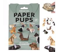 DIY Paper Cats Origami Kit,50 Sheets Folding Paper for Creative Cat, Dog & Dinosaur Models,Fun 3D Papers Dinosaurs Models (Dog)