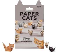 DIY Paper Cats Origami Kit, 50PCS 3D Origami Kit, Creative Origami Animal Kit, Handmade Cat Desk Decoration Gift (Cats)