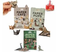 DIY Paper Cats Origami Kit, DIY Paper Cats - 50 Origami, Fun Craft Activity for Adults, for Crafts Art Kits Models, Stickers Pattern Cute Printing (All)