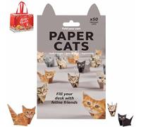 DIY Paper Cats Origami Kit, DIY Paper Cats - 50 Origami, Fun Craft Activity for Adults, for Crafts Art Kits Models, Stickers Pattern Cute Printing (01#)