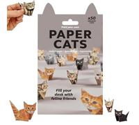 DIY Paper Cats,Paper Cat Origami Kit,50 Fold-Your-Own Kitties,Creative Animal kit,Origami Shaped Decoration kit, Desk & Gift for Cat Lovers (Cats)