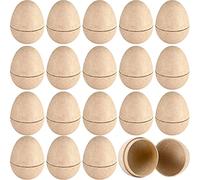 DIY Paper Mache Easter Eggs, Easter Craft Supplies Blank Paper Eggs for Crafts Decorating Fillable Paint Your Own Eggs for Easter Party Ornaments Children Egg Hunt Basket Stuffers Fillers (100)
