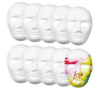 Diy Paper Masks For Crafts, 10 Full-Face Blank Masks, Includes Male And Female Face Designs For Easy Decoration, Great For Kids And Adults