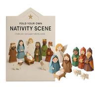 DIY Paper Nativity Scene, Christmas 3D Origami Paper Craft Kit, Christmas Nativity's DIY Set, Easy to Fold, Creative & Educational, Perfect for Beginners, Holiday Decorations, Family Activities (#B)