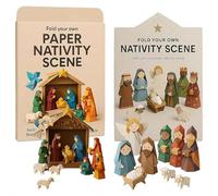 DIY Paper Nativity Scene,Christmas Origami Craft Set,Origami Nativity Set with Angel & Animal,Easy to Fold,Holiday Paper Decoration for Beginners,Christmas Decorations,Family Activities