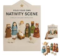 DIY Paper Nativity Scene,Christmas Origami Craft Set with Jesus Angel & Animal,Easy to Fold,Creative & Educational,Origami Kit for Beginners,Holiday Paper Decoration & Gift for Craft Lovers (Type A)