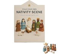 DIY Paper Nativity Scene,Christmas Origami Set with Jesus Angel & Animal,Easy to Fold,Card Making Kits for Beginners,Holiday Paper Decoration and Gift for Craft Lover (#A)