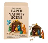 DIY Paper Nativity Scene, DIY Paper Craft Nativity Scene Kit, Christmas Origami Craft Set with Jesus Angel & Animal, Creative & Educational Handmade Origami Kit for Beginners Lover (b-1pcs)