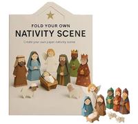 DIY Paper Nativity Scene, Origami Nativity Set, Christmas Origami Craft Set with Jesus Christ Holy Family,O rigami Kit for Beginners, Sunday School & Christmas Activity (Bb)
