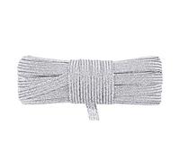 DIY PARK 5 Yard 1/4" 6mm Flat Skinny Elastic Cord Latex Rubber Band Spandex Rope Face Cover Ear Loop Dress DIY Sewing Trim (Silver Glitter)