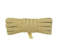 DIY PARK 5 Yard 1/4" 6mm Flat Skinny Elastic Cord Latex Rubber Band Spandex Rope Face Cover Ear Loop Dress DIY Sewing Trim (Gold Glitter)