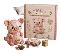 DIY Patch-Work Animal Kit, Handmade Sewing Craft Set with Floral Fabric, Stuffing, Tools - 3D Cute Patch-Work Animal DIY Kit for Adults, Beginners, Craft Lovers, Gift for Birthdays, Holidays