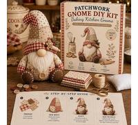 DIY Patchwork Animal Kit - Create Your Own Adorable Animals, Christmas Gnome DIY Patchwork Kit, 3D Cat DIY Sewing Project for Adults &Beginners, Home Decor & Gift (A 12)