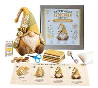 DIY Patchwork Animal Kit - Create Your Own Adorable Animals, Christmas Gnome DIY Patchwork Kit, 3D Cat DIY Sewing Project for Adults &Beginners, Home Decor & Gift