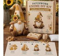 DIY Patchwork Animal Kit - Create Your Own Adorable Animals, Christmas Gnome DIY Patchwork Kit, 3D Cat DIY Sewing Project for Adults &Beginners, Home Decor & Gift (A 8)