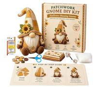 DIY Patchwork Animal Kit - Create Your Own Adorable Animals,Christmas Gnome DIY Patchwork Kit for Adults,Handmade Adult Craft Kits,3D Sewing Project for Adults & Beginners Home Decor Projects Gift