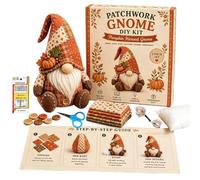 DIY Patchwork Animal Kit - Create Your Own Adorable Animals,Christmas Gnome DIY Patchwork Kit for Adults,Handmade Adult Craft Kits,3D Sewing Project for Adults & Beginners Home Decor Projects Gift