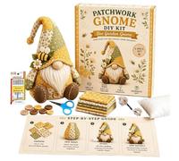 DIY Patchwork Animal Kit - Create Your Own Adorable Animals,Christmas Gnome DIY Patchwork Kit for Adults,Handmade Adult Craft Kits,3D Sewing Project for Adults & Beginners Home Decor Projects Gift