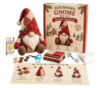 DIY Patchwork Animal Kit - Create Your Own Adorable Animals,Christmas Gnome DIY Patchwork Kit for Adults,Handmade Adult Craft Kits,3D Sewing Project for Adults & Beginners Home Decor Projects Gift