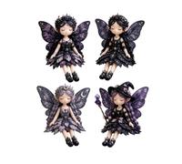 DIY Patchwork kit 4-Piece Winged Fairy Plush Patchwork Sewing Kit(Dark Magic Fairy)