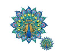 DIY Peacock Mandala 360° Rotating Refrigerator Magnet