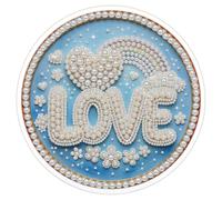 DIY Pearl Painting Art Kits with Round Frame & Tassel 9.25x9.25inch Pearl
