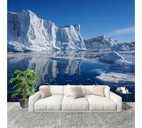 DIY Peel and Stick Mural Decoration Wall Covering Polar RegionsGlaciersLandscapes Waterproof Antifouling Removable Photo Wallpaper 200x140 cm Blue Panoramic Wallpaper Gift Wall Stickers