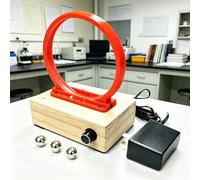 DIY Perpetual Motion Machine Model, Iron Ball Circular Motion Coil,with 3 Small Balls, Electromagnetic Cyclotron, Scientific Teaching Model, for Lab & Classroom