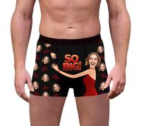 DIY Personalised Boxer Shorts with Photo for Men, Custom Funny Underwear with Face Image Texts, Customised Underpants, Original Valentine's Day Gifts 1, diy underwear b, L