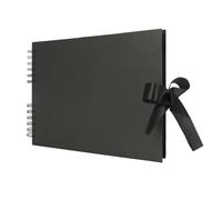 DIY Photo Album 80 Black Pages Scrapbook A4 Photo Book DIY Photo Albums to Design Yourself Kraft Paper Photo Album for Photos Baby Valentine's Day Birthday Anniversary