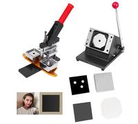 DIY Photo Fridge Magnet Making Machine,Refrigerator Magnet Pin Making Machine,with 1 Press Machine +1 Paper Cutter +100 Sets Consumables Acrylicsheet-2.5 * 2.5in/6.35 * 6.35cm