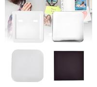 DIY Photo Fridge Magnet Supplies,Refrigerator Magnet Making Consumables,2 X 2 Inches, with Backplate,Magnetic plate,lron sheet,Transparent film 100sets