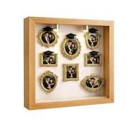 DIY Picture Frame Set: Miniature Silhouette, Lamp Included, Eight Photo Frames, Six Bachelor Hats | for Home Crafts Creative Memory Display Re