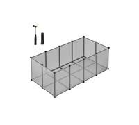 DIY Plastic Pet Playpen with Floor, Grey / 125 x 63 x 42 cm