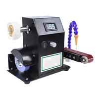 DIY Polishing Grinding Belt Machine, 180W Mini Electric Polishing Grinding Machine, with Intelligent Digital Display, Speed 0-2600r/min, for Rust Removal, Polishing