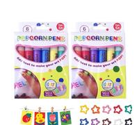 DIY Popcorn Bubble Drawing Pens, 3D Puffy Paint Markers, 2 Box