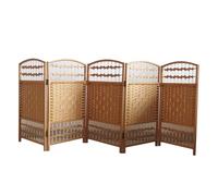 DIY Portable Room Divider5Piece Blackout Privacy Screen for Home Office & DormStylish Weave Design Yellow 31.5x15.7 inIdeal Indoor Partition Solution