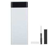 DIY Power Bank Box, 8 Sections 18650 Battery Charger Type C Fast Charging Power Bank Mobile Power Case Kit (White)