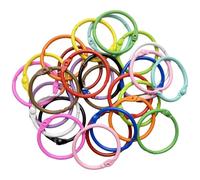 Diy Projects Heavy Duty Steel Book Rings, Assorted Colors, 100 Pcs Book Binder Rings, Colored Metal Loose Leaf Rings For Flash Cards, Index Cards, Sample Swatches & Scrapbook