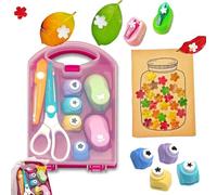 DIY Puncher Craft Set,2025 Upgrade Creative Kids Craft Hole Punch Shapes Set,Hole Punch for Kids,Shape Cutters for Crafts,Leaf,Butterfly,Star Heart Flower Punch DIY Projects,for DIY Card Makin